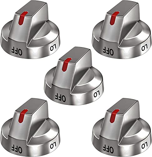 Dg64-00473B Samsung Stove Knob Replacement Samsung Gas Range Oven Burner Stove Knob Dg64-00473A Nx58M6850Sg, Nx58J7750Sg, Nx58J5600Sg, Nx58K7850Sg Nx58K7850Sg Nx58F5700Ws (Gray Stainless) (5 Pack) #TOP7