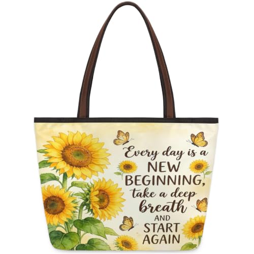 Cabas tournesol décontracté parfait pour le shopping et travail