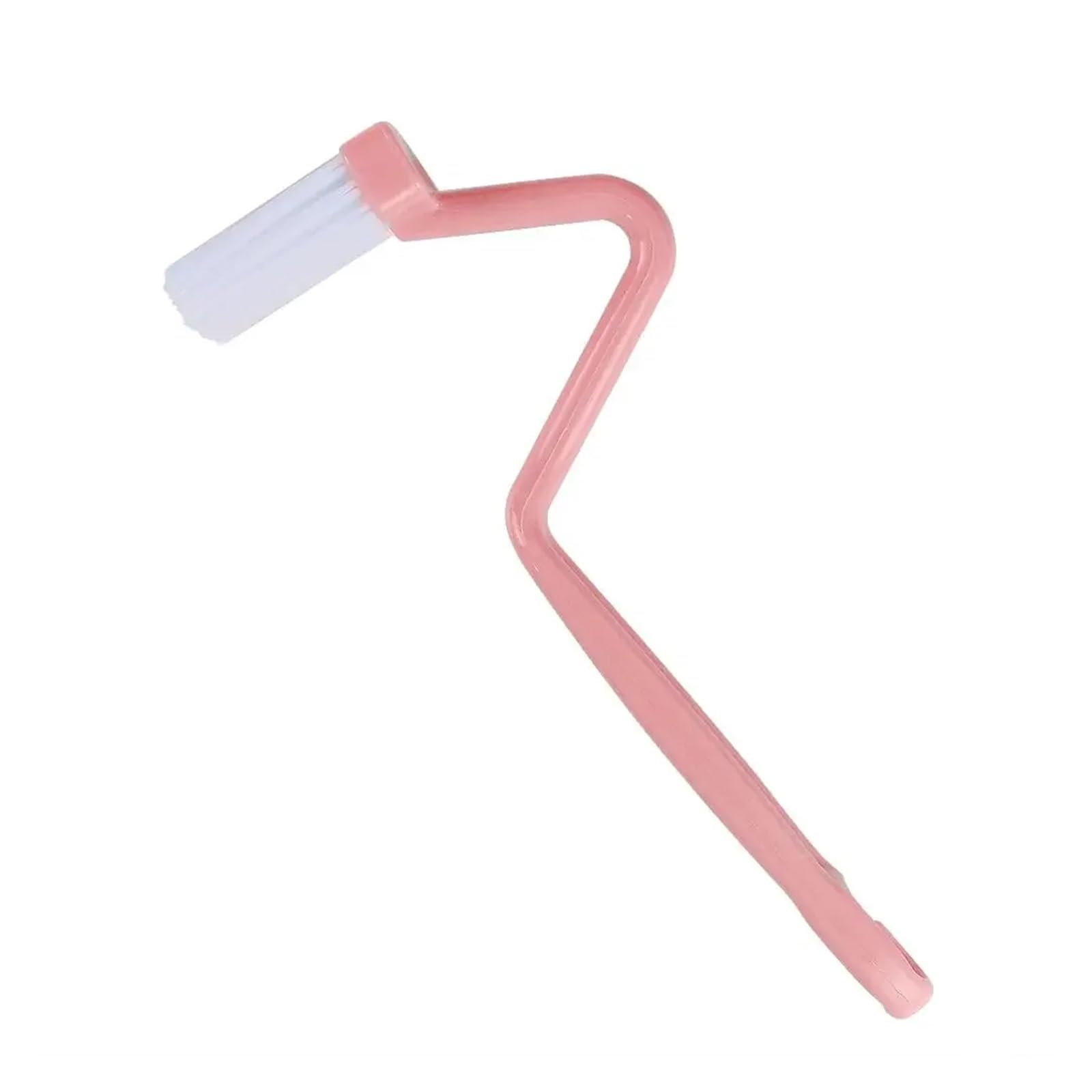 Toilet Brush Toilet Cleaning Brush S Shape Portable Wc Scrubber Curved Side Bending Handle Corner(Pink)