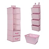 Delta Children Complete Nursery Organization 3-Piece Set, Barely Pink