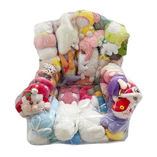 Puff de Almacenamiento para Animales de Peluche | Transparente para Muñecas,Sillón Puf Para Almacenar Peluches - Para Sala de Juegos Dormitorio Cuarto de Bebé Niños y