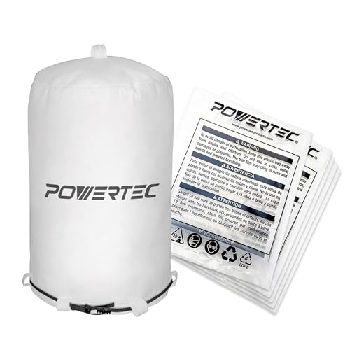 Sac de collecteur de poussière POWERTEC 70426 avec kit de serrage complet pour atelier