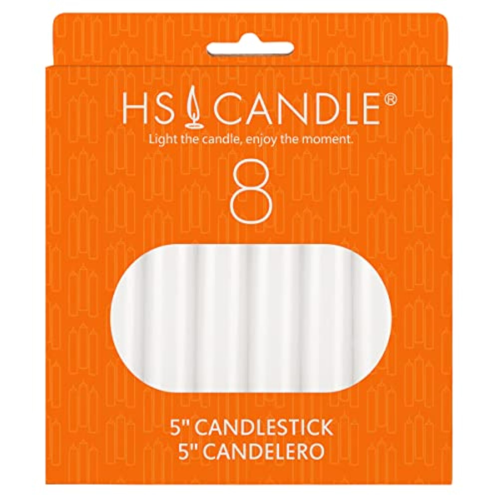 8 pcs White Unscented Taper Candles, General Usage
