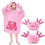 IFNOW - Manta con capucha para niños, de gran tamaño, cálida, acogedora, para adolescentes, con capucha y manta plegable...