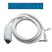BAOZENP Replacement Nurse Call Cord, Red Button Momentary Call Cable for Nurse Station, 6.35mm Plug, 10 Feet (White)