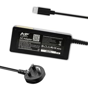 New USB Type-C 65W Charger For Lenovo ThinkPad L14 Gen 2 20X100L0UK Laptop AC Adapter Power Supply 20V 3.25A with UK Power cord