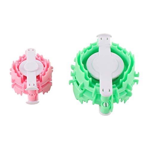 Pixnor Pom-pom Maker 2pcs Heart Shape Pompom Maker Fluff Ball Weaver Loom Craft