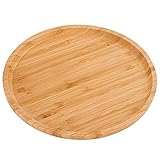 2-Pack 10 Inches Bamboo Trays,Serving Tray Bamboo Breakfast Dinner Food Trays Coffee Tea Serving Tray Fruit platters for Home Hotel Restaurant