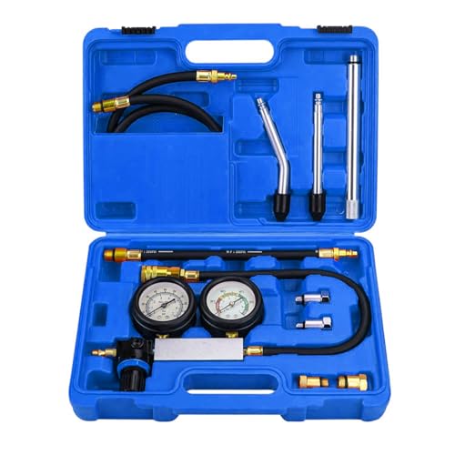 Dual Gauge Leakdown Detector Tool Set Cylinder Leak Down Tester
