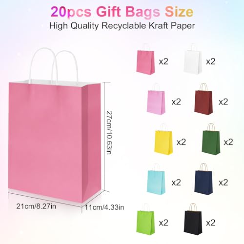 20 Pcs Paper Party Bags with Twist Handles - Image 2