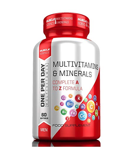 Muscle Science Multivitamin and Minerals Daily Formula for Men Supplement – 60 Softgels Muscle Science Multivitamin and Minerals Daily Formula for Men Supplement – 60 Softgels