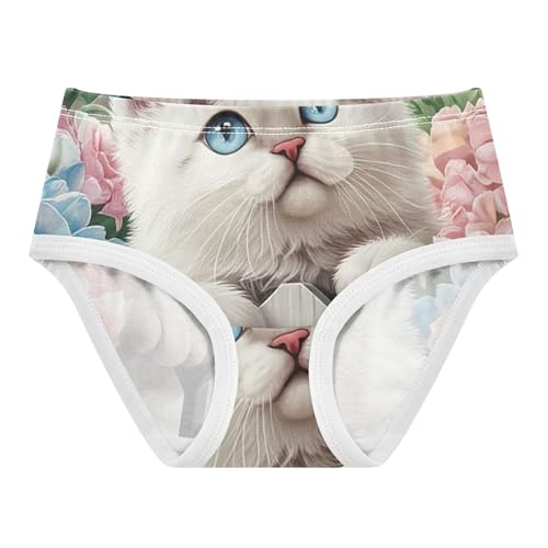 Bright Toddler Girls Underwear 2t Cotton Girl Panties Cute Cute Cat Flowers Kitten Floral Undies Kids Briefs