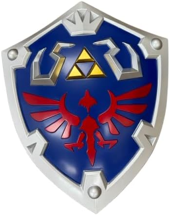 22"x18" Anime Game Style Metal Shield 11 Replica Hylian Shield Prop Blue Zelda Shield