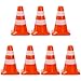 ZEAYEA 30 Pcs Mini Plastic Traffic Cones, 1.4 inch Training Roadblock Cones Traffic Signs, Mini Road Safety Cones for Micro Landscape Sand Table Engineering Construction Road Cones Model