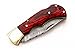 5167 Custom made damascus steel folding knife. (Red)