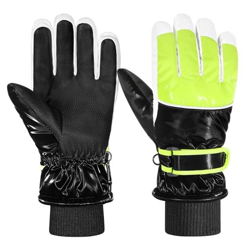 MoKo Kinder Winterhandschuhe, Wasserdicht Skihandschuhe mit Elastisch...