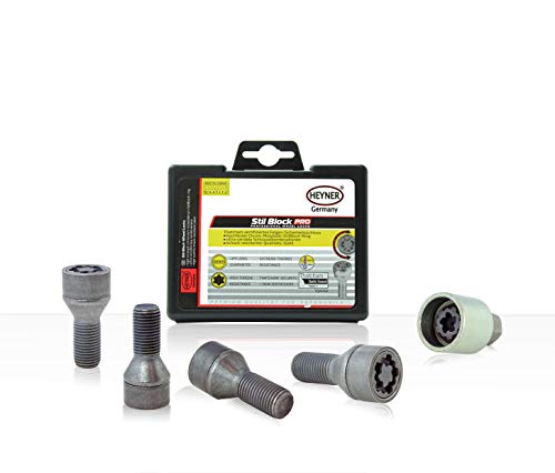 Fits MG HS 2024 - Onwards Heyner Germany Locking Wheel Nuts Set 4 Car Security Locks Anti-theft 581/5 M14x1.5x25