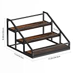 B4Life 3-Tier Liquor Bottle Display Shelf for Whiskey and Spirits - Retro Bar Shelves - Image 3