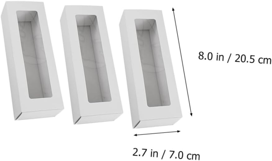 12pcs Eco-friendly Macron Boxes Paper Storage Cases for Tart Pastry Cake Square Bottom Easy to Carry