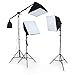 Produktbild TecTake 800106 Profi Fotostudio Set inkl. Leuchtmittel Softbox, Stativ + Tasche - Diverse Modelle - (3X Studioleuchte + Stativ/Galgenstativ | 400894)