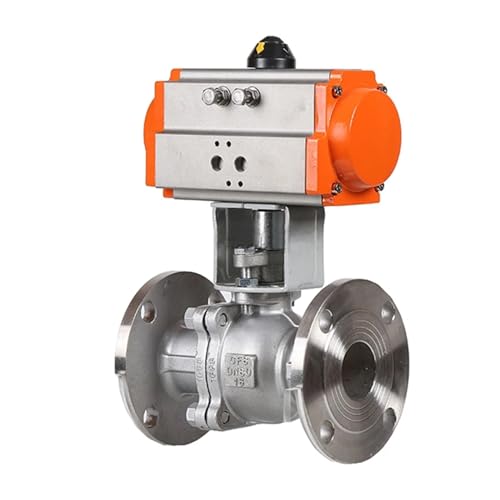 YIHAOGTEC DN80 304 Stainless Steel Flanged Pneumatic Ball Valve Single Acting Cylinder High Temperature Steam Flange Ball Valves
