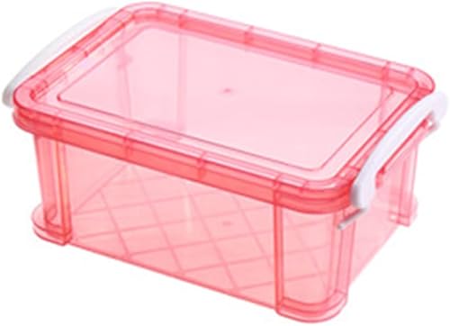 Tarjetero transparente con tapa hermética extraíble, caja de colección de tarjetas de notas, organizador de tarjetas flash para oficina y escuela