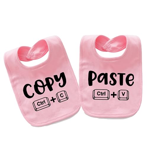 Baby Twins Bibs Copy Paste Newborn Baby Bibs Cute Toddler Bibs Set For Unisex Boys Girls