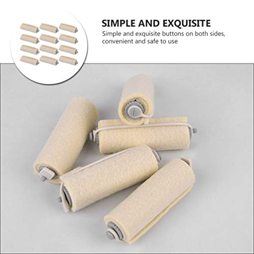 Beaupretty 12 peças de hastes de cabelo para cabeleireiro permanente de algodão para salão de beleza