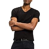 Model: 070EE1K331 Tommy Hilfiger Herren Core Stretch Slim Vneck Tee T Shirt, Schwarz (Flag Black 083), L EU