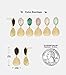 Ozel – Crystal Dangle Earrings for Women – 14K Gold Plated Lightweight Daily Fashion Earrings (G3M0447_Green)