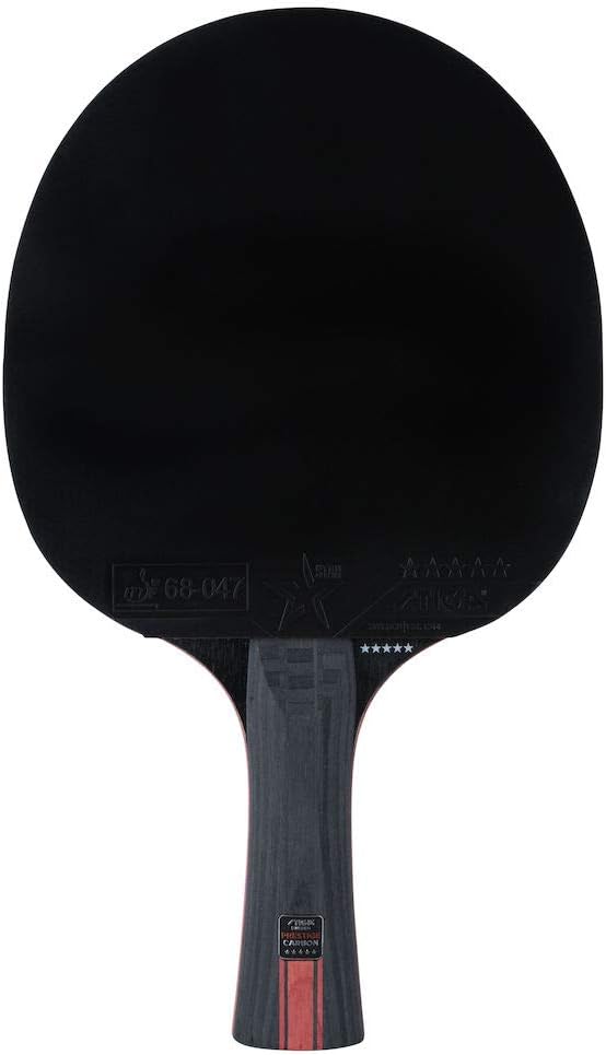 STIGA Prestige Carbon 5-Star Table Tennis Bat, Black/Red