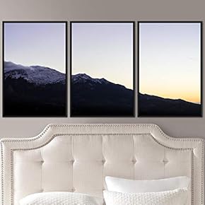 signwin 3 Piece Framed Canvas Wall Art Mountain...