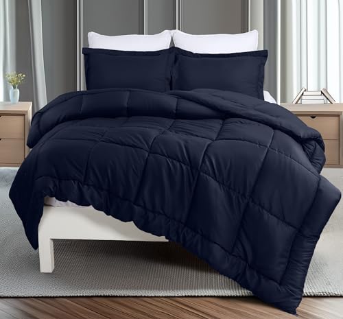 Utopia Bedding King Comforter Set - Navy, 3 Pieces