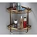 Soporte de esquina de baño de latón antiguo montado en la pared, soporte de champú para baño, soporte de ducha para baño, estante