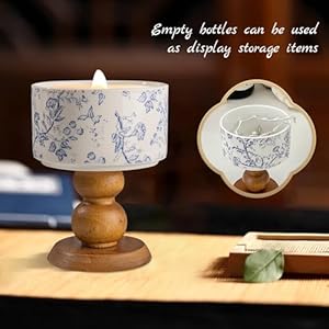 Ceramics Scented Candles, Ceramic Wooden Candles, Home Decor Candles,Chinoiserie Ceramics Candles,5 Oz|Camellia Flavor,30 Hours, House Warming Gift New Home (Blue) (Bule White) Ceramics Scented Candles Ceramic Wooden Candles Home Decor CandlesChinoiserie Ceramics Candles5 OzCamellia Flavor30 Hours House Warming Gift New Home Blue Bule White