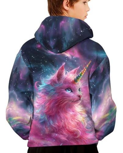 3D Print Hoodies for Teen Boys Girls Kids Graphic Printed Sweatshirt Pullover with Pocket2