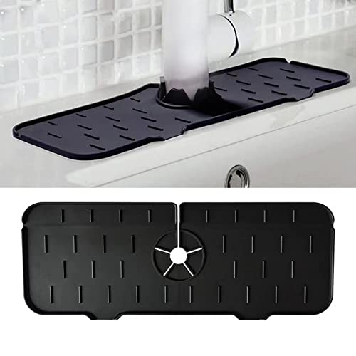 Spülbecken Spritzschutz Silikon Wasserhahn Griff Tropffänger Tablett Spülbecken Schutz Matte Saugfähige Fangen Spritzer Wasser für Küche Badezimmer Cover