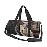 Cowboy Black Hat Western Boots Canvas travel bag, large...