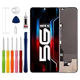 [Not Support Fingerprint] Duotipa TFT Display Touch Screen Digitizer Assembly Replacement for Infinix Note 12 5G /Note 12 Pro 5G X671 X671B 6.7'' with Technical Repair Tools Kit-Black.