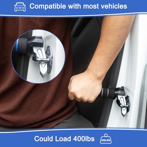 Image of Shouken 2 Packs 3 in 1 Car Door Handle for Elderly,Car Handle Assist Support Handle Multifunction Handle Car Door Latch Handle for Seniors and Handicapped,Window Breaker Seatbelt Cutter