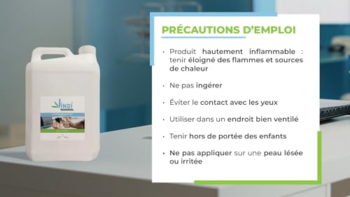 Désinfectant Vindi 5L solution hydroalcoolique 76% pour éliminer virus et bactéries - 5