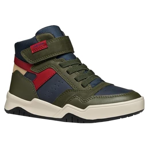 Geox J Perth Boy Sneakers Military/Navy, 32 EU, Bleu Marine Militaire, 32 EU