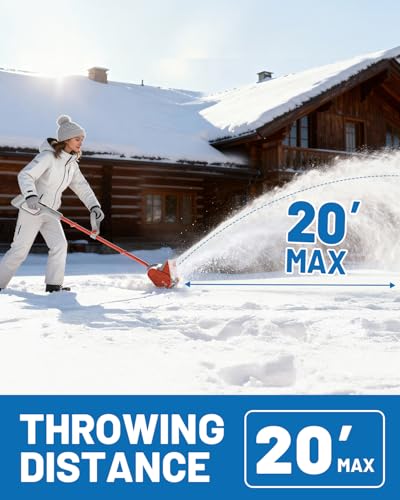Litheli Cordless Snow Shovel, 13-Inch Battery-Powered Snow Blower with 4.0Ah Battery, Easy to Use Snow Thrower for Driveways, Sidewalks, Decks & Patios - Image 3