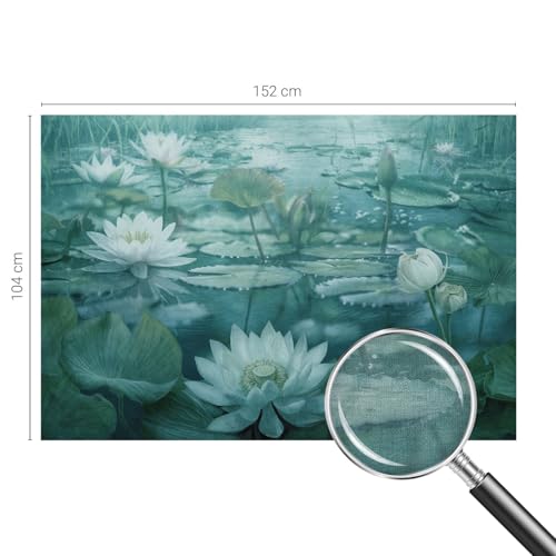Murales de flores acuáticas para decorar el salón con vinilos elegantes de pared 5