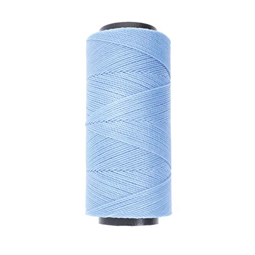 The Beadsmith Knot It Waxed Polyester Cord, Cornflower Blue Color, 0.7mm Diameter, Light Wax, 144 Meters (472 Feet) Per Spool