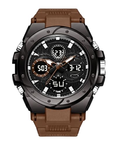 Image of V2A Stryke-VOLTRIX 5130 Analog-Digital Sports Watch for Men | Layered Dial Design | Bold Urban Performance Watch with 50M Water Resistance, Alarm, Stopwatch, Day-Date & Backlight