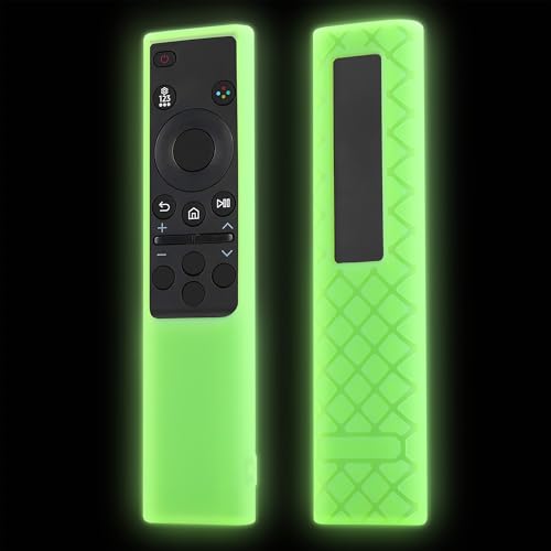 LEFXMOPHY Cover for Samsung U8000F BN59-01388A TM2280E TM2281E BN59-01385 BN59-01386 BN59-01391 2022 2023 Solar Remote Silicone Cover Green Protector Glow in Dark