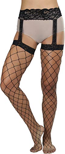 Image of ToBeInStyle Women's Attached Garter Belt Suspender Nylon Stocking Pantyhose