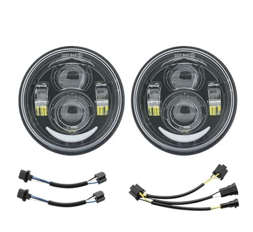 Phare LED H4 moto Fat Bob double optique pour rouler la nuit en toute sécurité