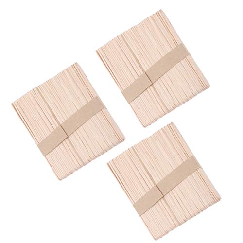 Ipetboom 150pcs Wooden Hair Removal Spatulas for Waxing Hair Removal Craft Sticks Perfect for Salon or Home Use